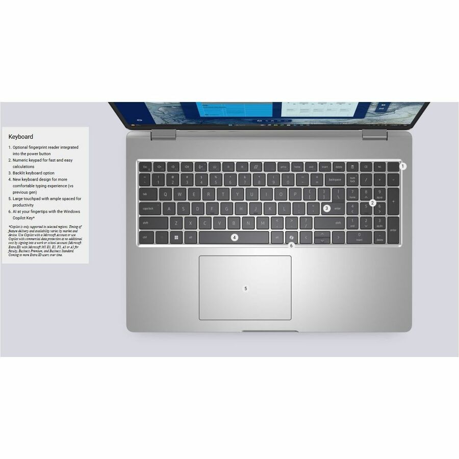 Dell Pro 16 PC16250 16" Laptop – Intel Core 5, 16GB RAM, 512GB SSD, Windows 11 Pro